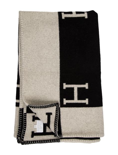 hermes throw blanket black and white|hermes avalon blanket coco chamomile.